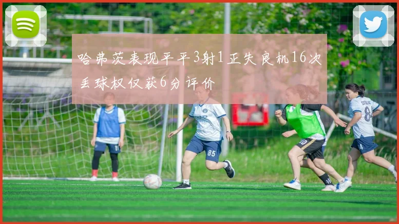 哈弗茨表现平平3射1正失良机16次丢球权仅获6分评价